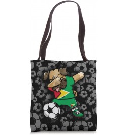 Dabbing Pug Dog Guyana Soccer Fans Jersey Guyanese Football Tote Bag $14.67 Totes