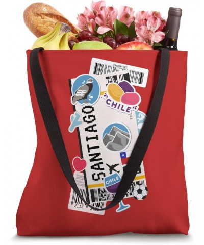 Chile Santiago City Boarding Pass Travel Trip Adventures Tote Bag $14.16 Totes