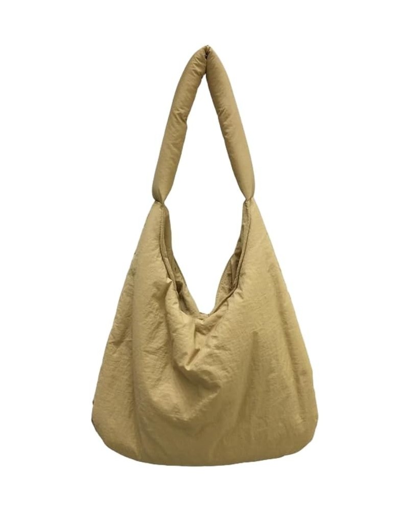 Women Tote Bags Aesthetic Plain Shoulder Bag for Women Trendy Puffer Tote Bag Women's Shoulder Handbags (Beige) Brown $13.63 ...