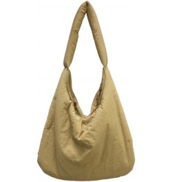 Women Tote Bags Aesthetic Plain Shoulder Bag for Women Trendy Puffer Tote Bag Women's Shoulder Handbags (Beige) Brown $13.63 ...