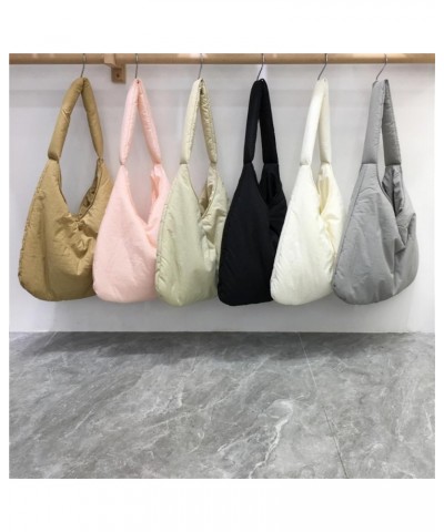 Women Tote Bags Aesthetic Plain Shoulder Bag for Women Trendy Puffer Tote Bag Women's Shoulder Handbags (Beige) Brown $13.63 ...