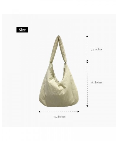 Women Tote Bags Aesthetic Plain Shoulder Bag for Women Trendy Puffer Tote Bag Women's Shoulder Handbags (Beige) Brown $13.63 ...