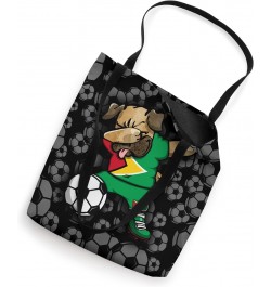 Dabbing Pug Dog Guyana Soccer Fans Jersey Guyanese Football Tote Bag $14.67 Totes