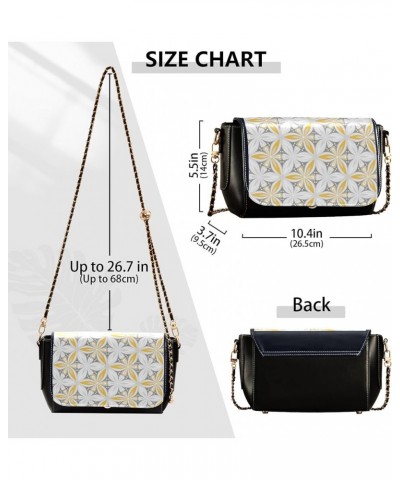 Light Pink Rose PU Leather Shoulder Bag Waterproof Women Crossbody Purse Designer Handbags with Chain Strap Yellow White Flow...