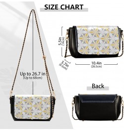 Light Pink Rose PU Leather Shoulder Bag Waterproof Women Crossbody Purse Designer Handbags with Chain Strap Yellow White Flow...