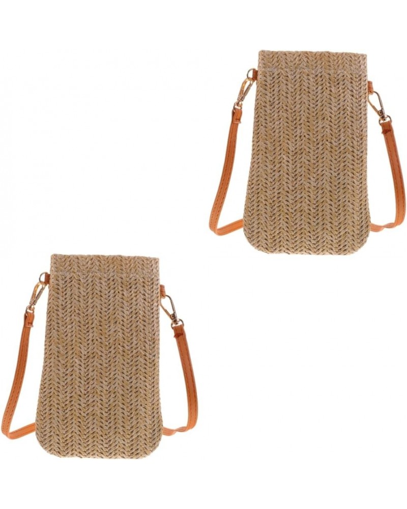 2pcs Coin Purse Straw Purses and Handbags for Women Beach Essentials for Vacation Mini Straw Handbag Woven Purses for Women B...