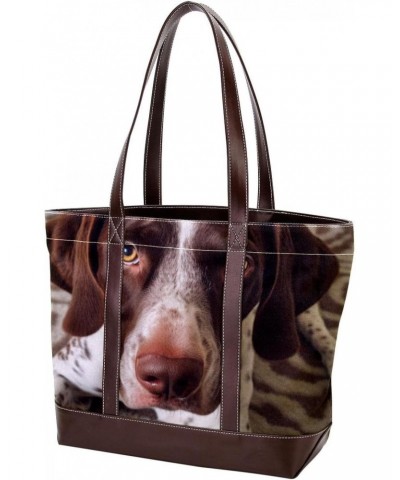 The Tote Bag For Women,Tote Bag With Zipper,Canvas Tote Bag,Black White Dog Handbags $25.87 Totes