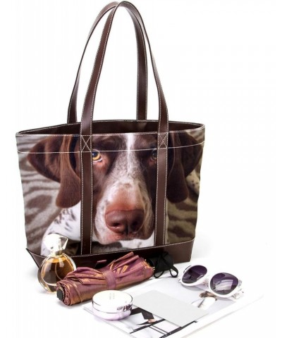 The Tote Bag For Women,Tote Bag With Zipper,Canvas Tote Bag,Black White Dog Handbags $25.87 Totes