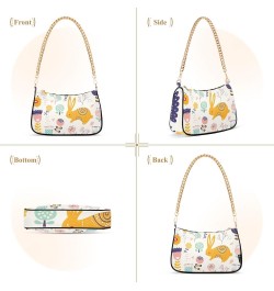 Clutch Shoulder Bags Tote Evening Purse Handbags for Women Hobo Bags Rabbit Colorful with Zipper Closure $16.00 Totes