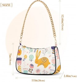 Clutch Shoulder Bags Tote Evening Purse Handbags for Women Hobo Bags Rabbit Colorful with Zipper Closure $16.00 Totes