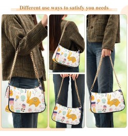 Clutch Shoulder Bags Tote Evening Purse Handbags for Women Hobo Bags Rabbit Colorful with Zipper Closure $16.00 Totes