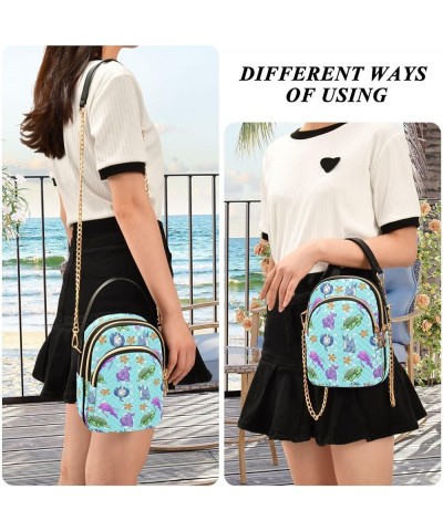 Cartoon Octopus Hearts Women's Crossbody Bag Three Zipper Design Handbag Shoulder Bag Wallet Color396 $15.07 Shoulder Bags