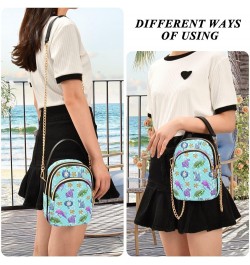 Cartoon Octopus Hearts Women's Crossbody Bag Three Zipper Design Handbag Shoulder Bag Wallet Color396 $15.07 Shoulder Bags