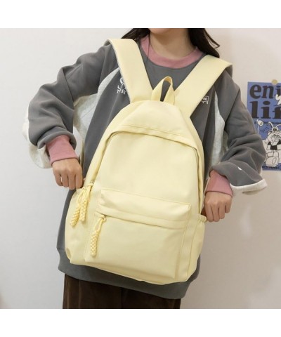 Fashion Backpack Cute Drawstring Stylish Trendy Travel Rucksack Spacious Multiple Compartments (Black) Yellow $16.45 Backpacks