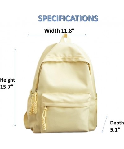 Fashion Backpack Cute Drawstring Stylish Trendy Travel Rucksack Spacious Multiple Compartments (Black) Yellow $16.45 Backpacks