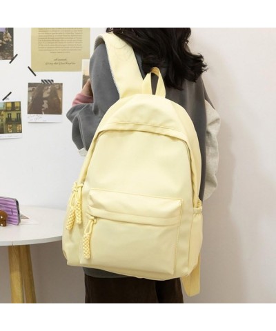 Fashion Backpack Cute Drawstring Stylish Trendy Travel Rucksack Spacious Multiple Compartments (Black) Yellow $16.45 Backpacks