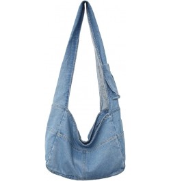 Denim Hobo Bags for Women Retro Jean Shoulder Bag Casual Jean Tote Handbags Vintage Satchel Bags for Teen Girls Light Blue $2...