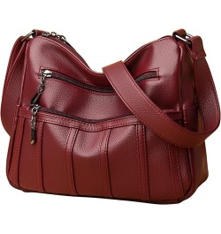 Crossbody Bags for Women Pocketbooks Soft PU Leather Shoulder Bag Ladies Purses and Handbags (Black) Red $29.72 Totes