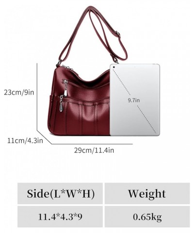 Crossbody Bags for Women Pocketbooks Soft PU Leather Shoulder Bag Ladies Purses and Handbags (Black) Red $29.72 Totes