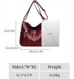 Crossbody Bags for Women Pocketbooks Soft PU Leather Shoulder Bag Ladies Purses and Handbags (Black) Red $29.72 Totes