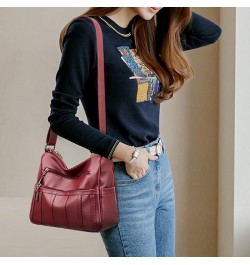 Crossbody Bags for Women Pocketbooks Soft PU Leather Shoulder Bag Ladies Purses and Handbags (Black) Red $29.72 Totes