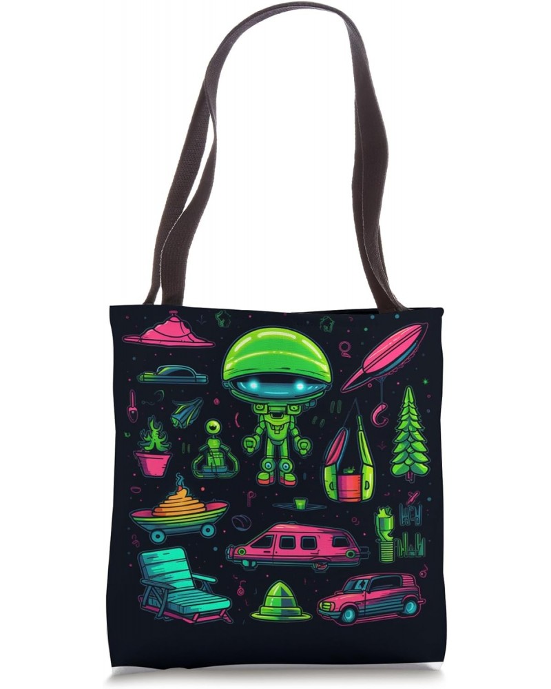 Camping UFO Gear Alien Abduction Tote Bag $9.04 Totes