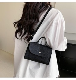 Women Crossbody Bag Daily Collocation Fine Texture Women Square Crossbody Bag Work Supply Black $7.61 Crossbody Bags