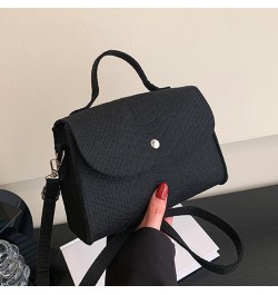 Women Crossbody Bag Daily Collocation Fine Texture Women Square Crossbody Bag Work Supply Black $7.61 Crossbody Bags