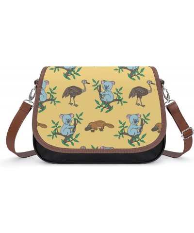 Sloth Pattern Women Crossbody Clutch Purse Handbag Shoulder Bags Style-4 $23.30 Crossbody Bags