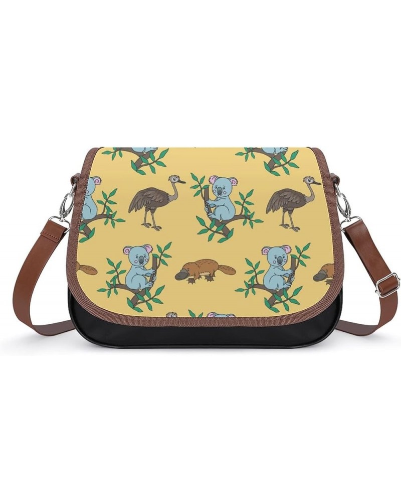 Sloth Pattern Women Crossbody Clutch Purse Handbag Shoulder Bags Style-4 $23.30 Crossbody Bags