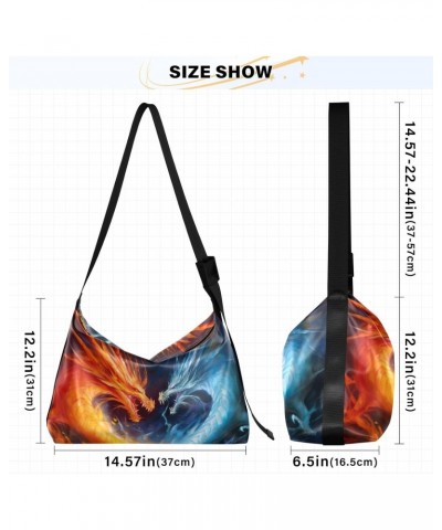 3d Printing Dragons Crossbody Bag Hobo Handbag Purse Fashion PU Leather Shoulder Bags for Women $14.62 Hobo Bags