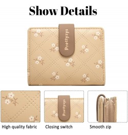 Credit Card Holder Wallet for Women Cute Small Leather Ladies Wallets RFID Purse Floral Print Bifold Zipper Card Case Wallet ...