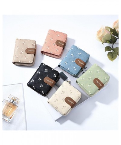 Credit Card Holder Wallet for Women Cute Small Leather Ladies Wallets RFID Purse Floral Print Bifold Zipper Card Case Wallet ...