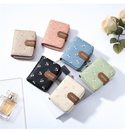 Credit Card Holder Wallet for Women Cute Small Leather Ladies Wallets RFID Purse Floral Print Bifold Zipper Card Case Wallet ...