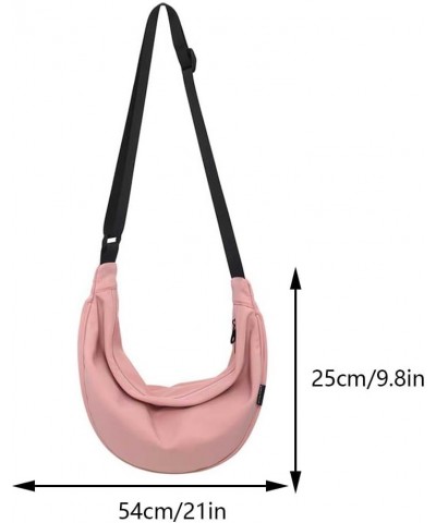 Women Dumpling Shoulder Bag Ruched Dumpling Bag Clutch Purse Crossbody Bag Pink $9.31 Shoulder Bags