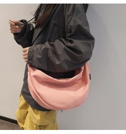 Women Dumpling Shoulder Bag Ruched Dumpling Bag Clutch Purse Crossbody Bag Pink $9.31 Shoulder Bags