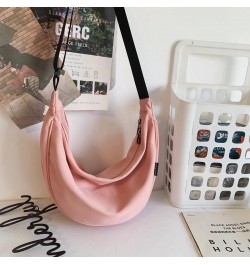 Women Dumpling Shoulder Bag Ruched Dumpling Bag Clutch Purse Crossbody Bag Pink $9.31 Shoulder Bags