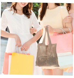 2pcs Openwork Knit Bag Sling Bag Beach Carrying Bag Mesh Tote Bags Woman Handbag Knitting Hand Bag Knitted Shoulder Bag Knitt...