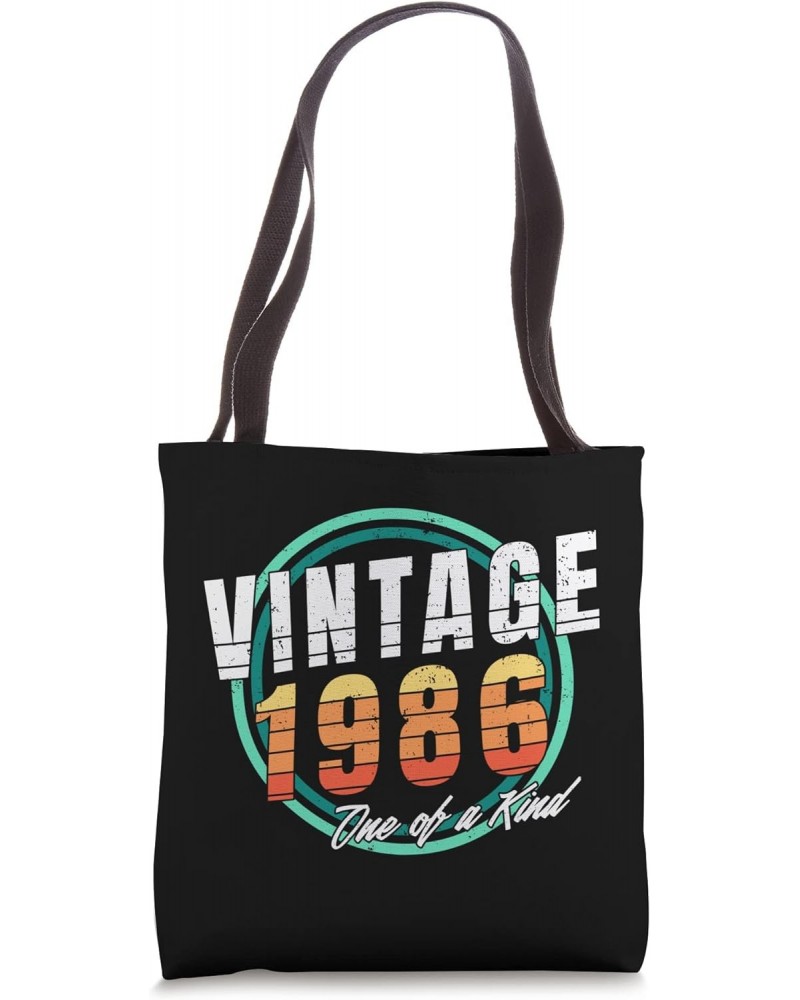 Vintage 1986 Shirt for Men Women 37 Year Old 37th Birthday Tote Bag $11.91 Totes