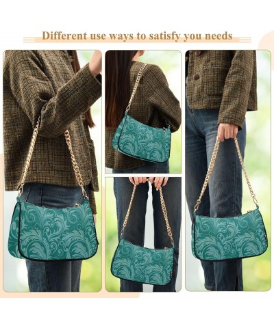 Women Handbag Purses Turquiose Floral Chain Shoulder bag Chain Clutch Tote Handbags Hobo Shoulder Bag Pattern 423 $14.10 Shou...