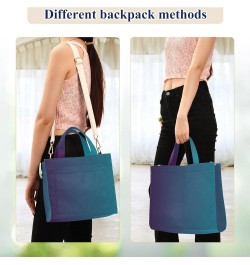 Pink Purple Gradient Teacher Tote Bags Small Crossbody Bag Hand Bag for Women Corduroy Tote Bag Fashion Crossbody Bag Blue Gr...