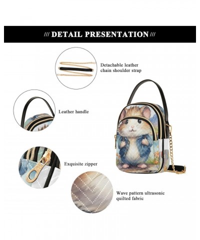 Women Crossbody Sling Bags Travel Mouse Print, Compact Fashion Handbags Purse with Chain Strap Top handle for Evening Party D...