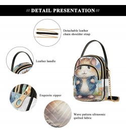 Women Crossbody Sling Bags Travel Mouse Print, Compact Fashion Handbags Purse with Chain Strap Top handle for Evening Party D...