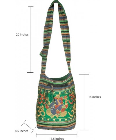 TribeAzure Elephant Hobo Shoulder Bag Cotton Sling Crossbody Handbag Boho Hippie Books Market Spacious Colorful Roomy Casual ...