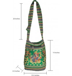 TribeAzure Elephant Hobo Shoulder Bag Cotton Sling Crossbody Handbag Boho Hippie Books Market Spacious Colorful Roomy Casual ...