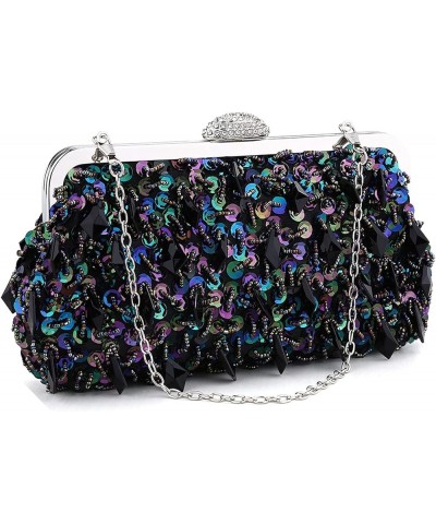 1920s Vintage Purse Beaded Sequin Clutches Evening Bags for Women Formal Wedding Clutch Purse Prom Party Handbags Blue $29.52...