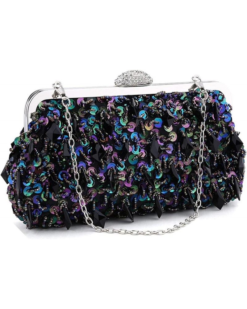 1920s Vintage Purse Beaded Sequin Clutches Evening Bags for Women Formal Wedding Clutch Purse Prom Party Handbags Blue $29.52...