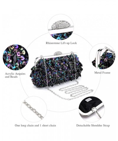 1920s Vintage Purse Beaded Sequin Clutches Evening Bags for Women Formal Wedding Clutch Purse Prom Party Handbags Blue $29.52...