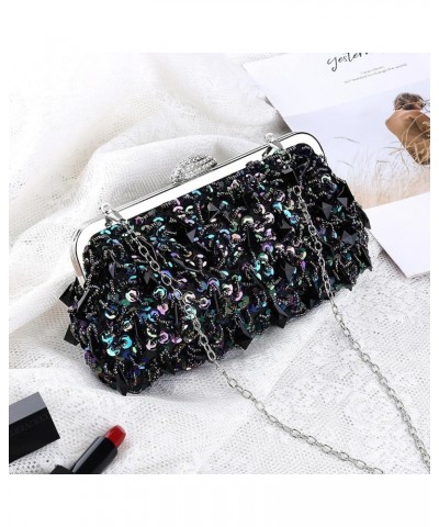 1920s Vintage Purse Beaded Sequin Clutches Evening Bags for Women Formal Wedding Clutch Purse Prom Party Handbags Blue $29.52...