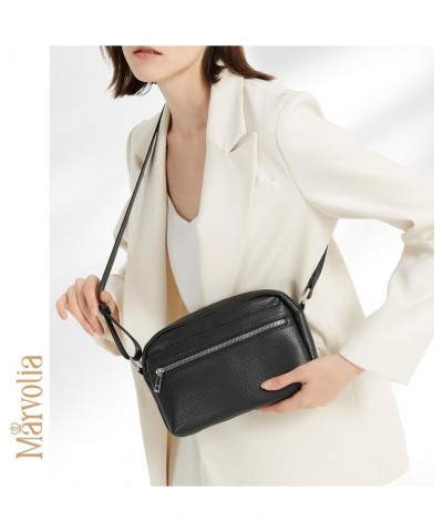 Crossbody Bags for Women - Small PU Crossbody Purse Trendy Shoulder Bag with Adjustable Strap Crossbody Handbags Black $7.69 ...